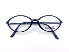 Women's Vintage Silhouette SPX Black Oval Eyeglasses   1990s Austria   NOS