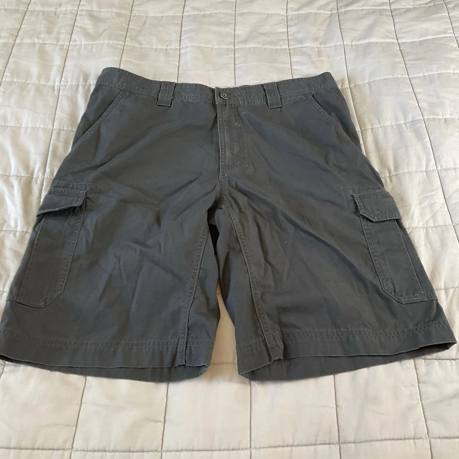 North Face Utility Cargo Shorts Ripstop Outdoor Fishing Hiking Dark Gray Sz 38