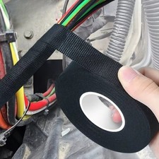 Black Wiring Loom Harness Cloth Tape for Car & Motorcycle Electricals, 25m Long