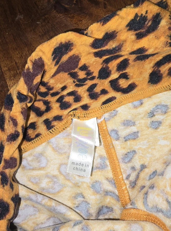 Leggings LuLaRoe Talla Única Estampado Guepardo Tostado Y Negro Foto 3 de 4