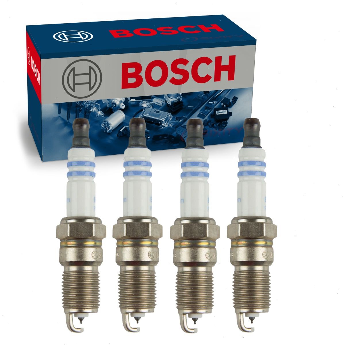 4 pc Bosch Double Iridium Spark Plugs for 1998-2001 Mazda B2500 2.5L L4 mh