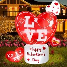 6 FT Valentines Day Inflatable Outdoor Decorations, Blow up Valentine's Day Love
