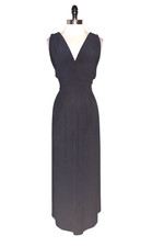 TOMMY HILFIGER Size 16 Tank Dress Navy Blue Sleeveless Stretch Knit Midi