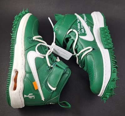 Nike Off-White x Air Force 1 SP Leather Mid Pine Green (DR0500-300) Men's Size 5