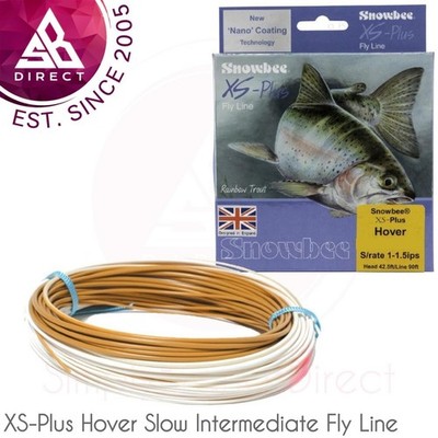 Snowbee XS-Plus Hover Slow Intermediate Fliegenleine WF5/WF6/WF7/WF8 Senf/Ivory