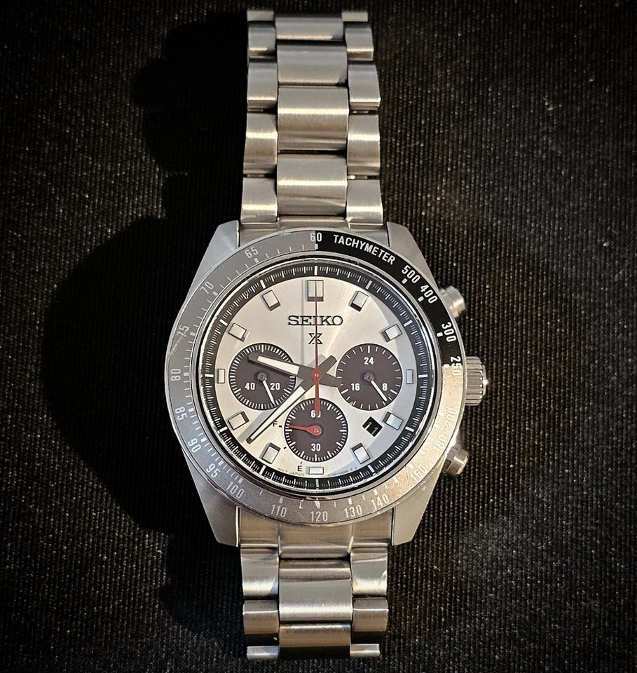 Seiko Prospex Solar Speedtimer Watch - Silver Stainless Steel SSC911P Daytona - image 4 of 4