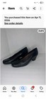Clarks Everyday Black Leather Shoes Women's Size US 8.5 W Low Heel Slip On — photo 2
