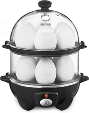 Double Tier Electric Egg Cooker and Omelet Maker with Auto Shut Off, for Easy to