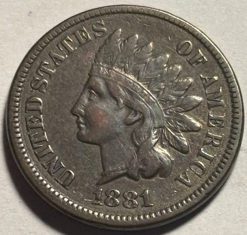 1881 Indian Head Cent — XF Condition