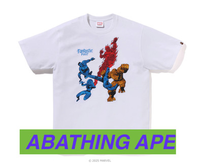 A Bathing Ape BAPE x Marvel Fantastic Four T-Shirt White Size L New Japan Limite