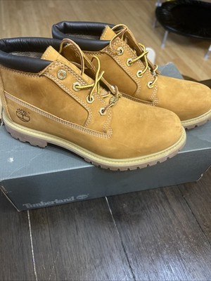 Timberland Women's Nellie Chukka Boot Waterproof Wheat Leather, Size 9M