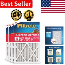 MERV 11 Air Filter 14x18x1 - 4 Pack for Allergy-Friendly Air Quality