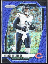2024 Panini Prizm Gervon Dexter Sr. Blue Shimmer /25 #54 Chicago Bears