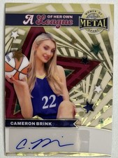 CAMERON BRINK 2025 LEAF METAL WOMEN OF SPORT GOLD VINYL AUTOGRAPH 1/1