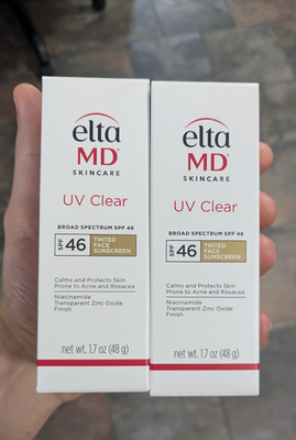 #ad 2x EltaMD TINTED UV Clear Broad spectrum SPF 46 1.7 oz EXP2029 New Twin Packk $29.99