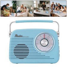 Bluetooth Audio System Radio Retro Portable Solar Panel Speaker FM/AM/SW/USB/AUX