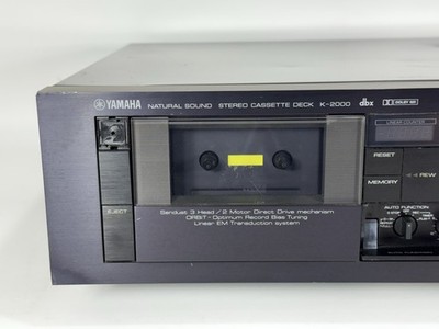 Vintage Yamaha K-2000 Direct Drive 3-head Single Cassette Deck