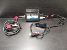 MIDI Solutions MultiVoltages THRU 1-in /2-out MIDI Through Box + BUNDLE *READ"