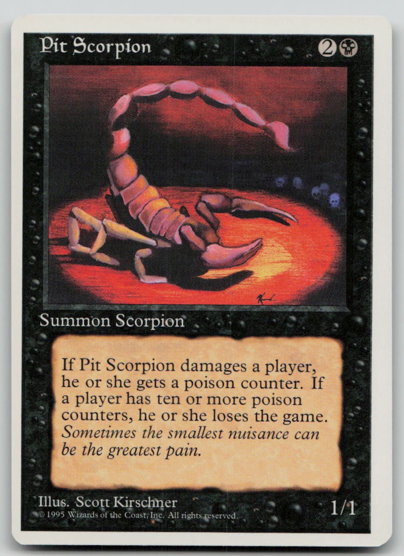 Pit Scorpion [Fourth Edition - 153] Lightly Played Common Magic
