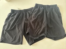 2 Boys All In Motion Woven Active Shorts Drawstring Black XL 14