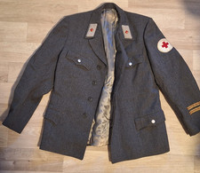 Old uniform jacket DRK German Red Cross effects enamel rank insignia
