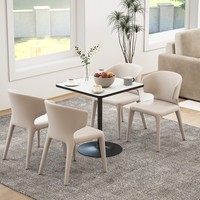 Homcom Esstisch, 70 X 70 Cm Quadratischer KüChentisch FüR 4 Personen Weiß