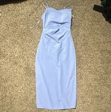 Forever 21 Light Blue Solid Sweetheart Strappy Bodycon Midi Dress XS