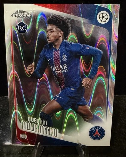 Topps Chrome Quentin Ndjantou RC UEFA Champions League PSG #166 2026