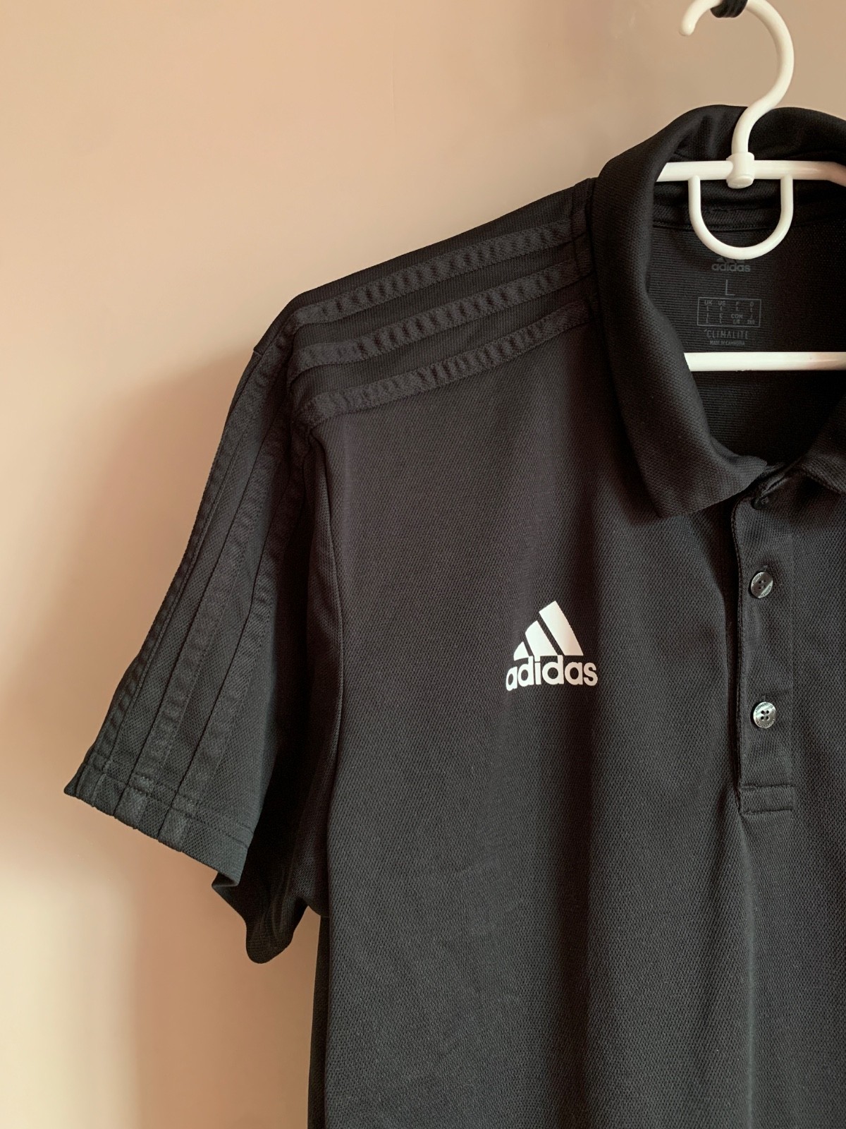 Aberdeen Training Football Polo Shirt Adidas Soccer Jersey Size L thumbnail 2