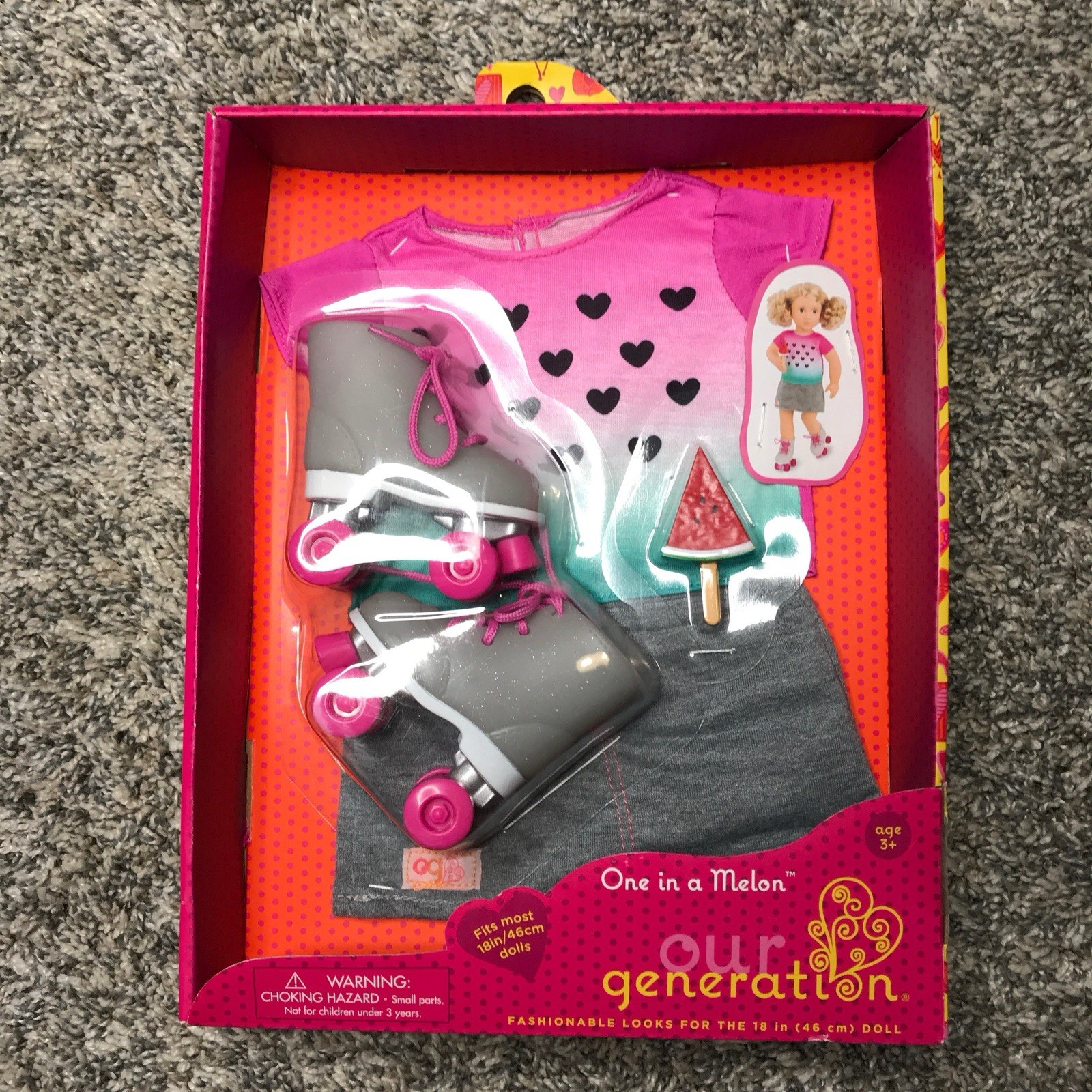 Our Generation &ldquo;One In A Melon&rdquo;  Roller Skates w/ Waterm