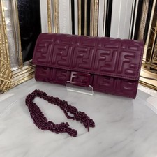 FENDI Bucket Chain Wallet Burgundy