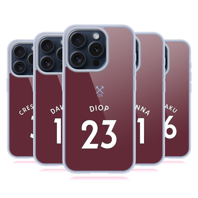 WEST HAM UNITED FC 2020/21 PLAYERS HOME KIT GEL CASE FOR APPLE iPHONE PHONES