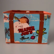 Trader Joe's NEW STAND-UP COLLAPSIBLE TOTE. Holds Up To 6 Gallons