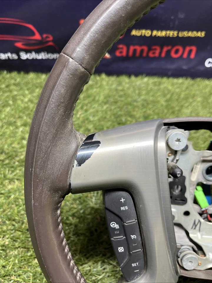 2010-2014 GMC YUKON XL 1500 DENALI HEATED WOOD STEERING WHEEL SWH OEM 20779501 - Image 2 of 4