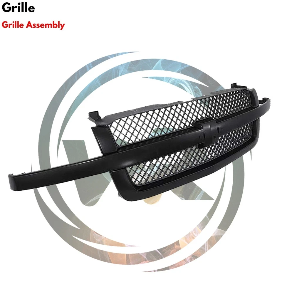 前保险杠盖底漆和格栅组件套件适用于 2003 - 07 雪佛兰索罗德 1500 — 第 4/4 张图片