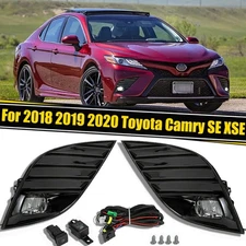 Bumper LED Fog Lights Lamps W/Switch+Harnessl Fit 2018-2020 Toyota Camry SE XSE