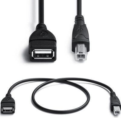 2 Pack USB 2.0 Cables a Female to USB B Male Cable for Printer,Length Is 20 Inch