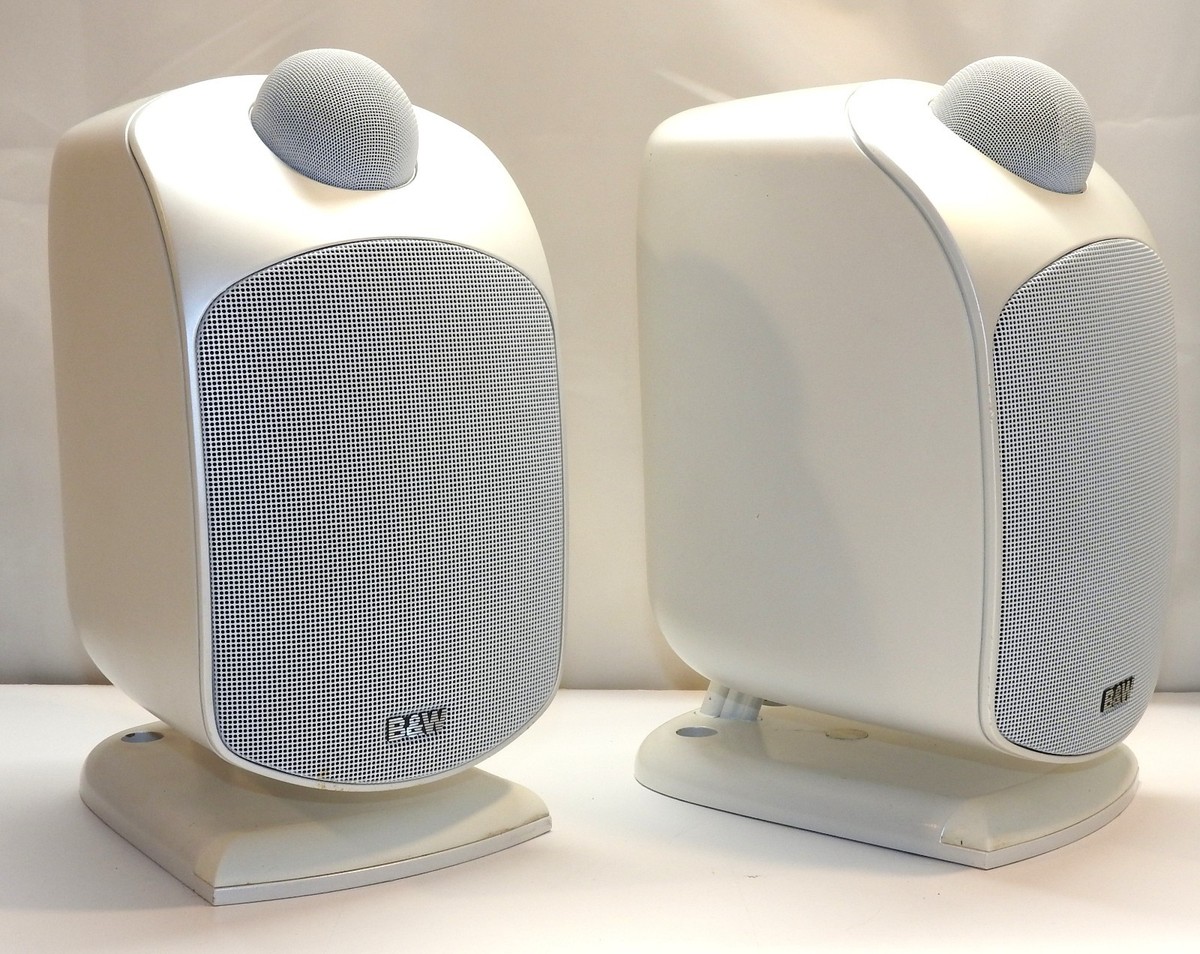 B&W LM1 ホワイトスピーカー PAIR OF BOWERS AND WILKINS LM 1 WHITE SPEAKERS B&W LM1 LM-1