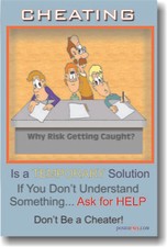 Cheating is a Temporary Solution - MOTIVATIONAL POSTER