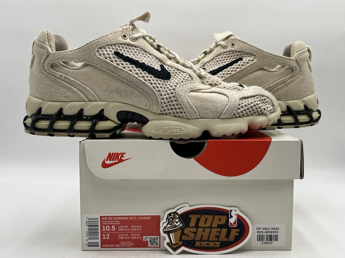 Nike Air Zoom Spiridon Cage 2 Stussy Fossil 2020 Size 10.5 Nike Air Zoom Spiridon Cage 2 Stussy Fossil 2020 Size 10.5