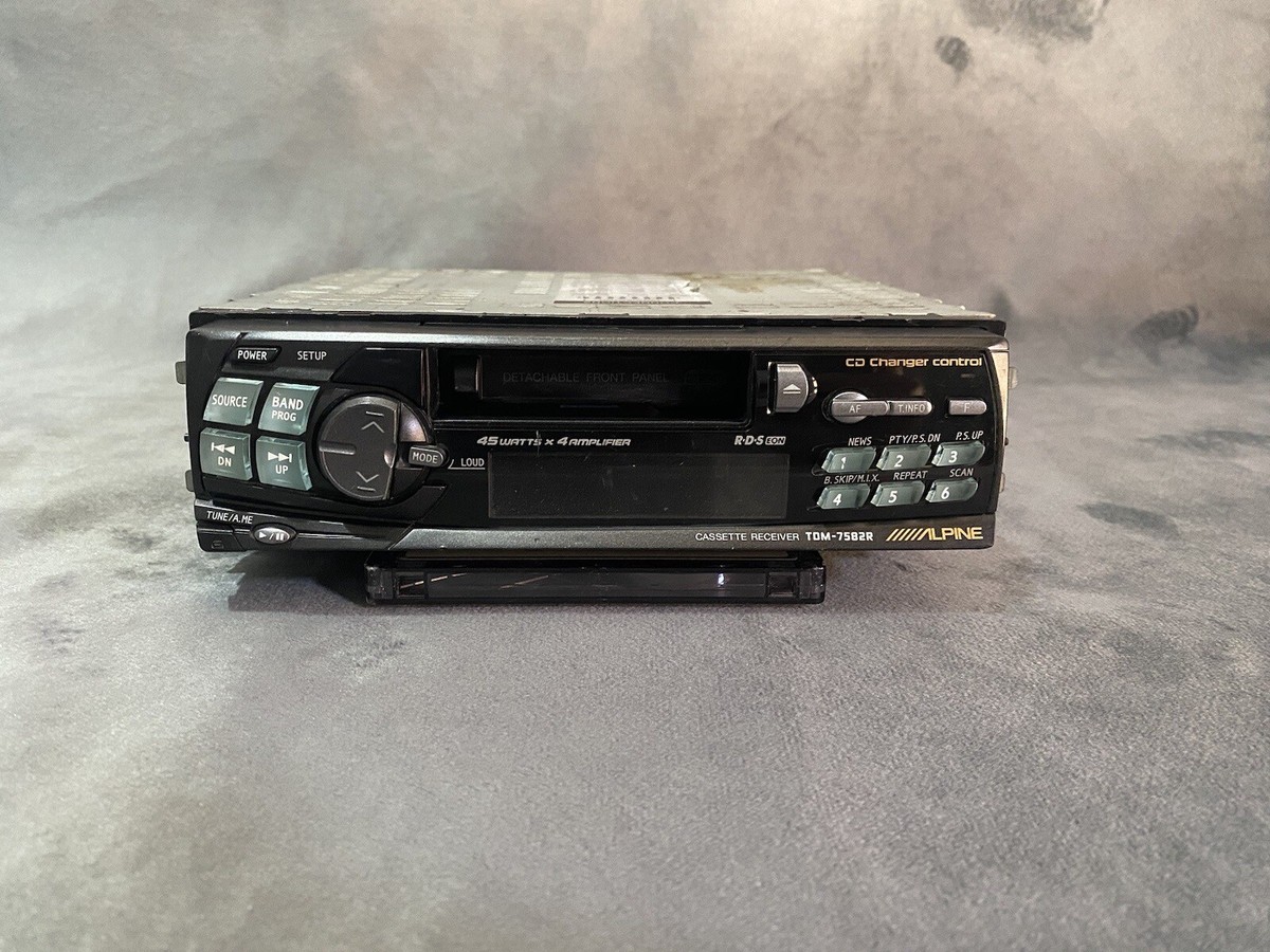 Vintage Alpine TDM-7582R Cassette Player Old School Car stereo