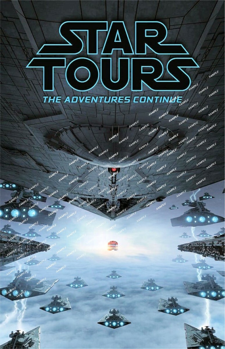 1987 Disneyland Star Tours Poster 11x17 Star Wars Tomorrowland