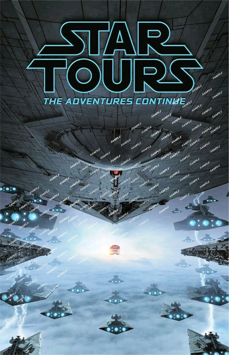 1987 Disneyland Star Tours Poster 11x17 Star Wars Tomorrowland