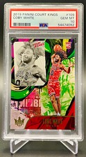 2019 Panini Court Kings Coby White Level II PSA 10 RC Rookie Gem Mint #109