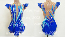 Rhythmic gymnastics costume Fashion blue handmade