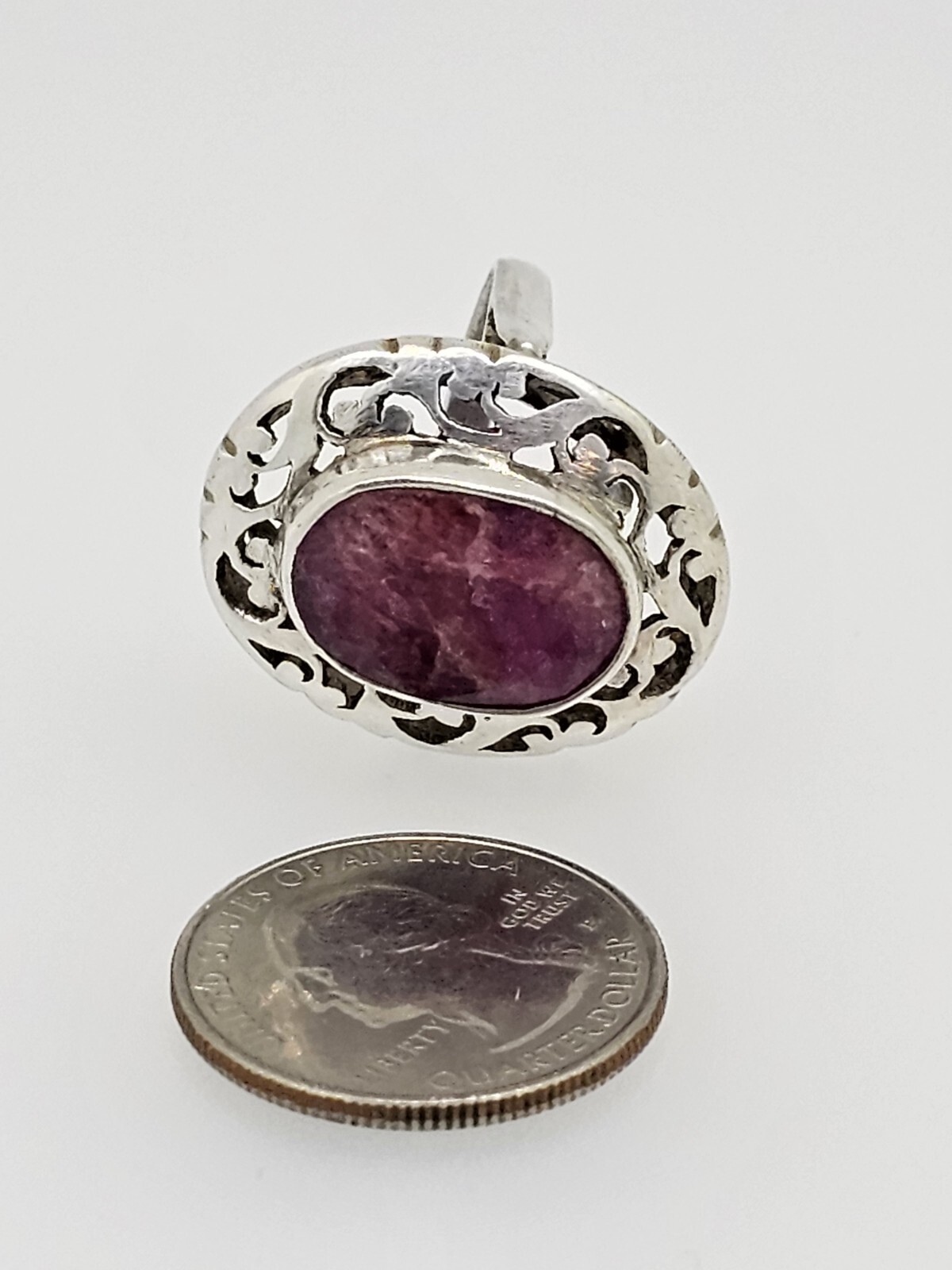 Sterling Silver Natural Ruby Ring - image 11