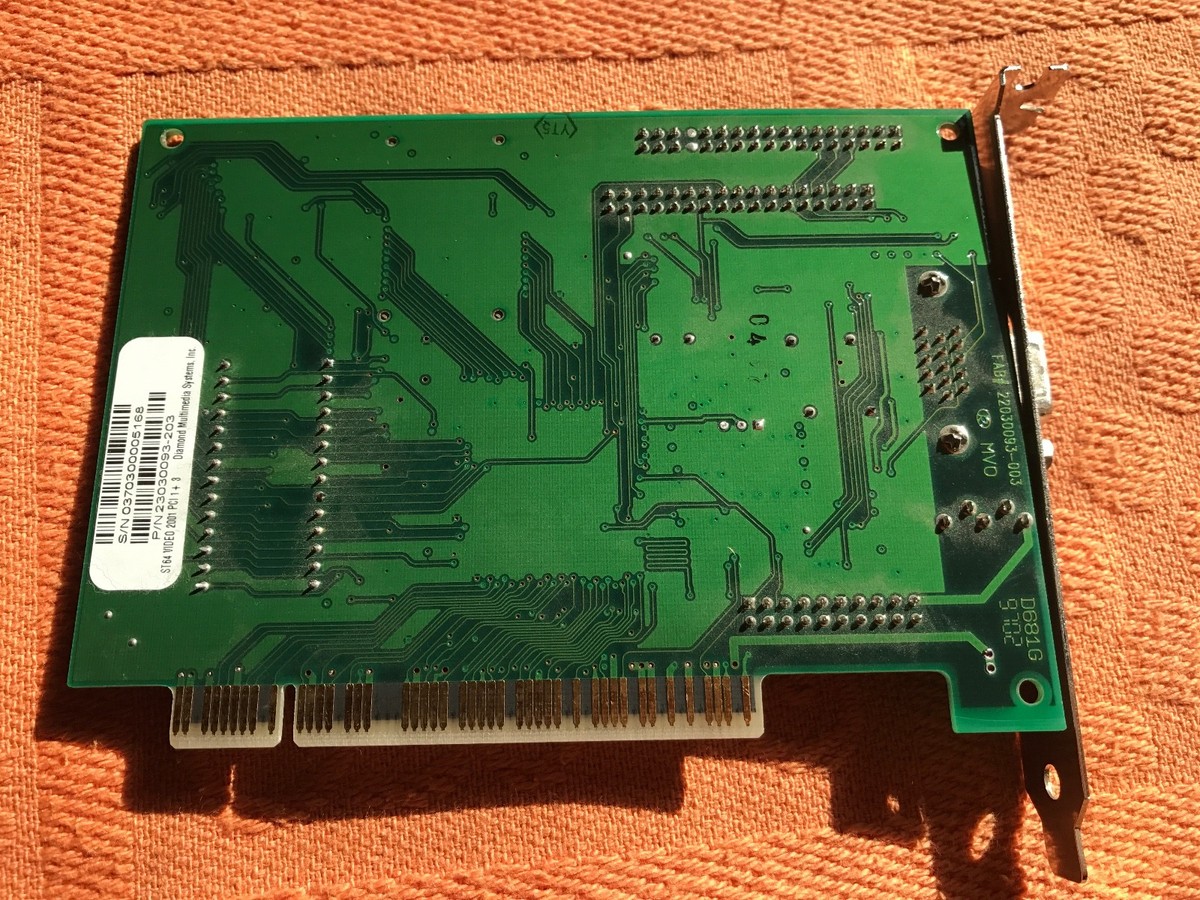 Diamond Stealth 64 DRAM T Video PCI VGA card for early Pentium computer