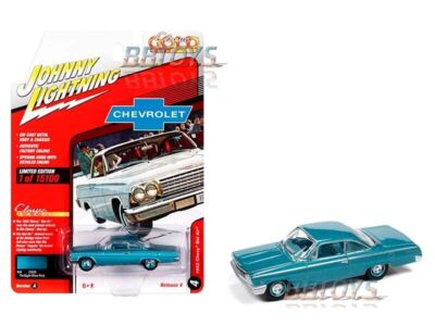 1962 BEL AIR BUBBLETOP TWILIGHT BLUE POLY 1/64 Johnny Lightning JLSP187A