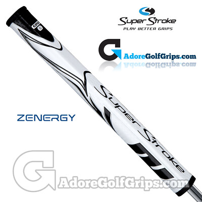 NEU 2023 - SuperStroke ZENERGY Flatso 1.0 Puttergriff - Weiß / Schwarz + Tape