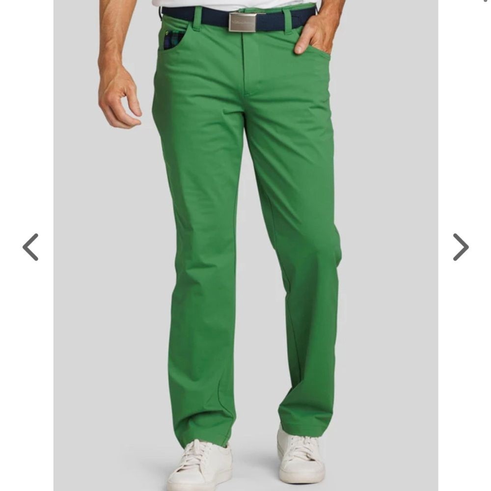 William Murray Mens Stretch Performance Golf Pants 34 Inch Green